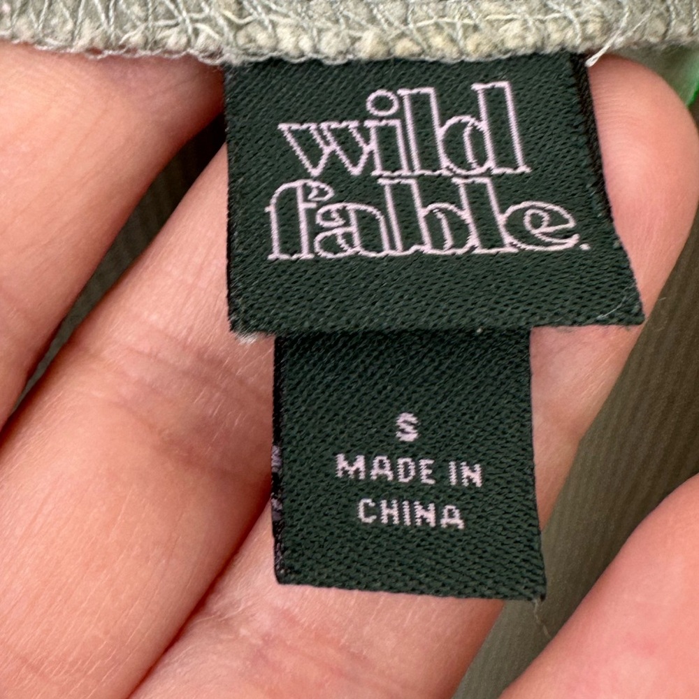 Wild Fable Corduroy Green Dress Size Small Boho - Picture 10 of 11